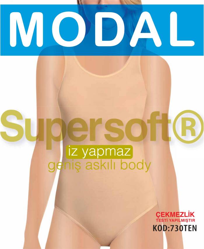 STAR KADIN TEN MODAL GENİŞ ASKILI ÇITÇITLI BODY - 1