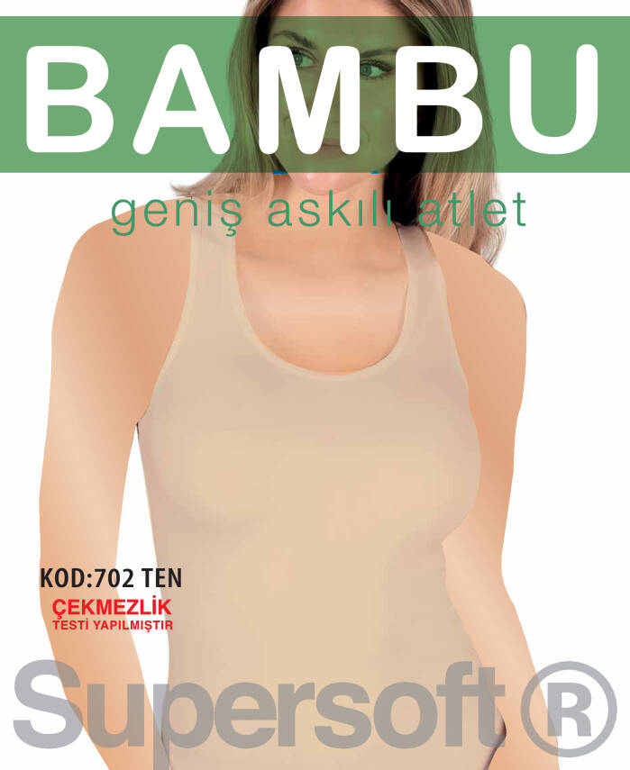 STAR KADIN TEN ORGANİK BAMBU GENİŞ ASKILI ATLET - 1