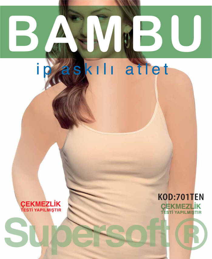 STAR KADIN TEN ORGANİK BAMBU İP ASKILI ATLET - 1