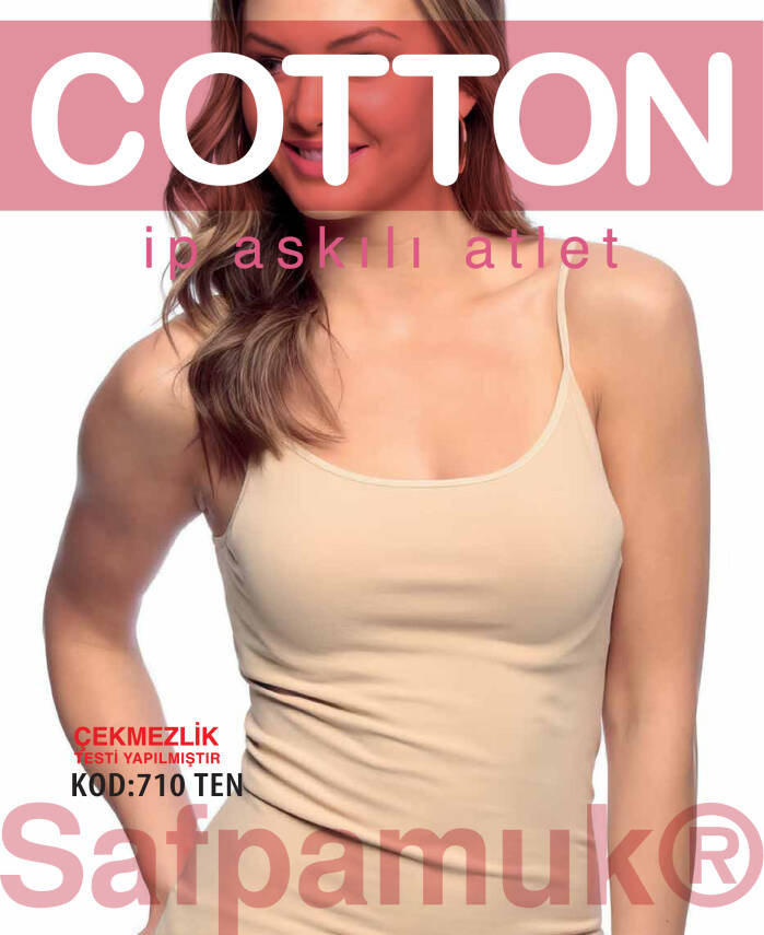 STAR KADIN TEN SAF PAMUK İP ASKILI ATLET - 1