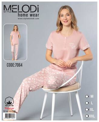 STAR MELODİ KADIN KISAKOL 3 DÜĞME ALTI UZUN PİJAMA TAKIM - STAR MELODİ
