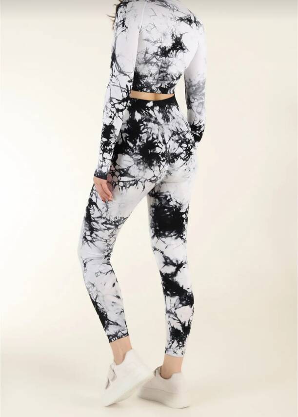 STAR ŞIMART KADIN BEYAZ KALÇASI BÜZGÜLÜ FİTNESS SPOR TAKIM - 2