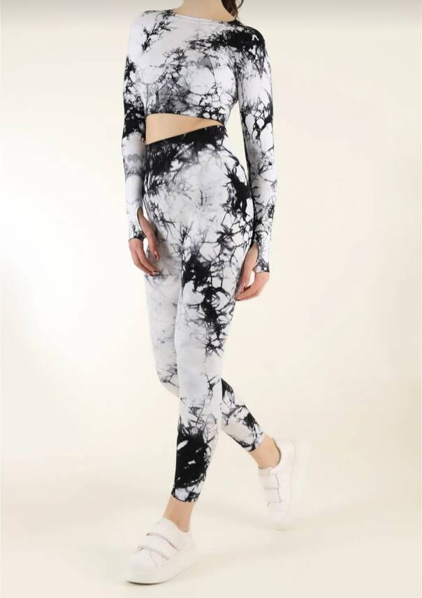 STAR ŞIMART KADIN BEYAZ KALÇASI BÜZGÜLÜ FİTNESS SPOR TAKIM - 4