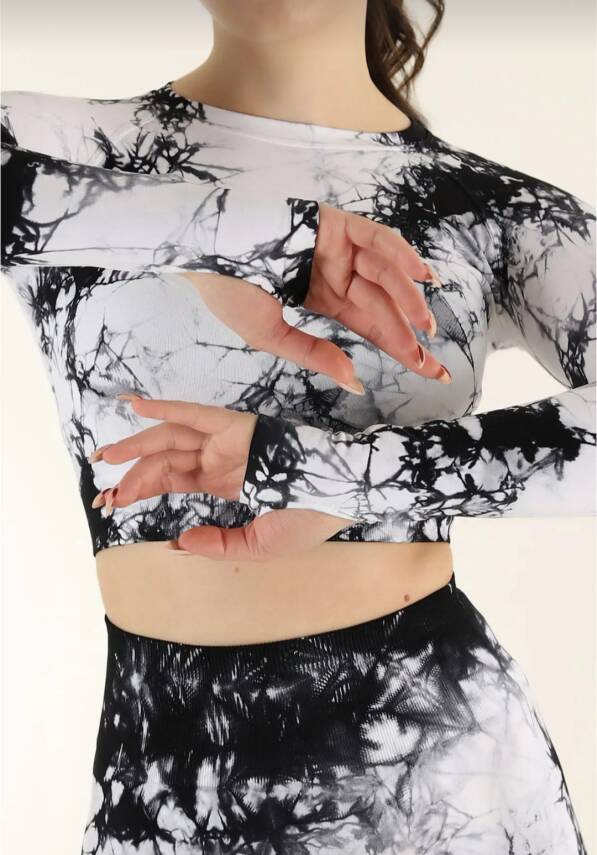 STAR ŞIMART KADIN BEYAZ KALÇASI BÜZGÜLÜ FİTNESS SPOR TAKIM - 1