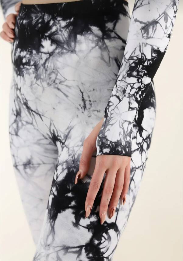 STAR ŞIMART KADIN BEYAZ KALÇASI BÜZGÜLÜ FİTNESS SPOR TAKIM - 6