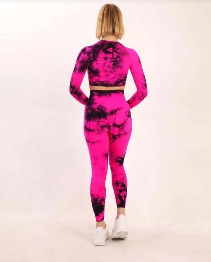 STAR ŞIMART KADIN FUŞYA KALÇASI BÜZGÜLÜ FİTNESS SPOR TAKIM - 2