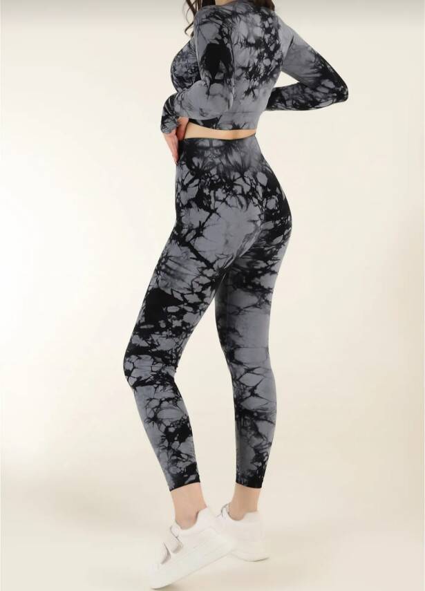 STAR ŞIMART KADIN GRİ KALÇASI BÜZGÜLÜ FİTNESS SPOR TAKIM - 2