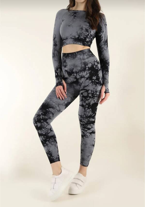 STAR ŞIMART KADIN GRİ KALÇASI BÜZGÜLÜ FİTNESS SPOR TAKIM - 3