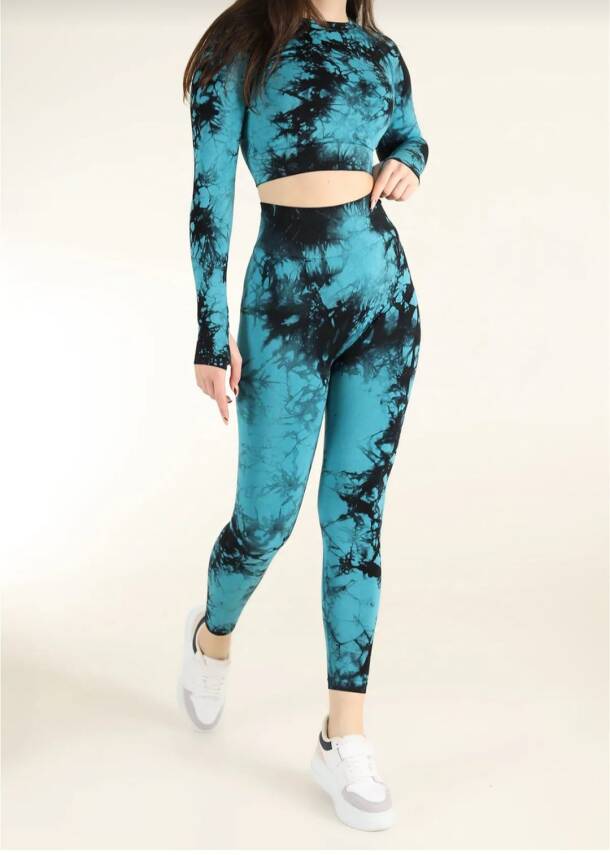 STAR ŞIMART KADIN İNDİGO KALÇASI BÜZGÜLÜ FİTNESS SPOR TAKIM - 3