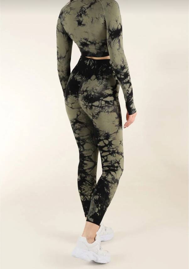 STAR ŞIMART KADIN HAKİ KALÇASI BÜZGÜLÜ FİTNESS SPOR TAKIM - 4