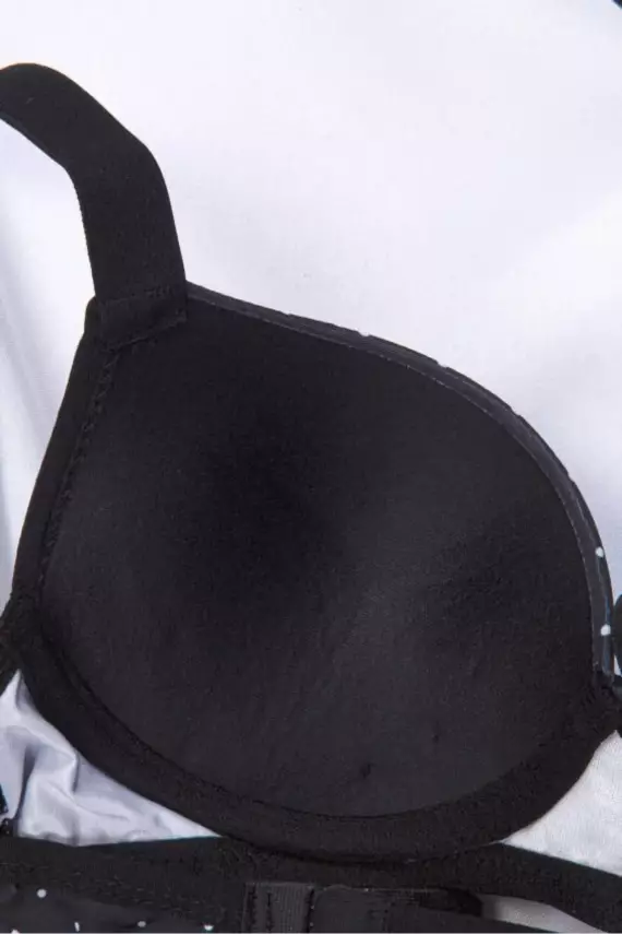 STAR Tılsım Lingerie Kadın Puanlı Baskılı Mikro Kumaş Taşlı Askılı Sütyen Takım - 4