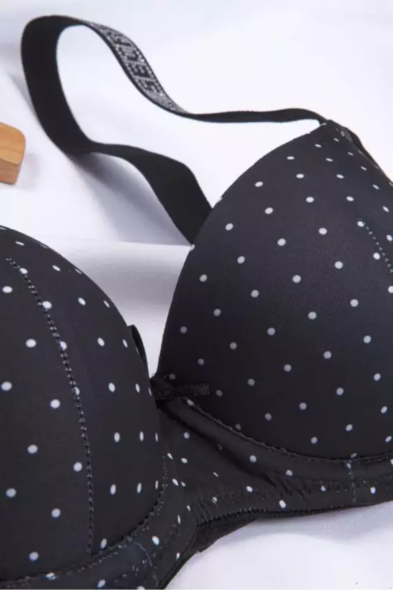 STAR Tılsım Lingerie Kadın Puanlı Baskılı Mikro Kumaş Taşlı Askılı Sütyen Takım - 2